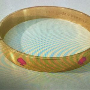 Kate spade New York enamel gold w/pink spades
